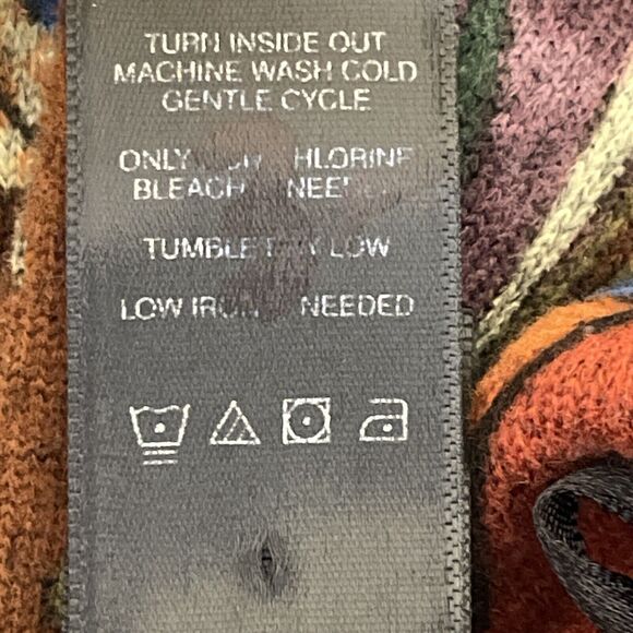 Ali Miles Top Blouse Large Geometric Artsy Art To Wear Cowl Neck Aztec Lagenlook - Picture 13 of 13